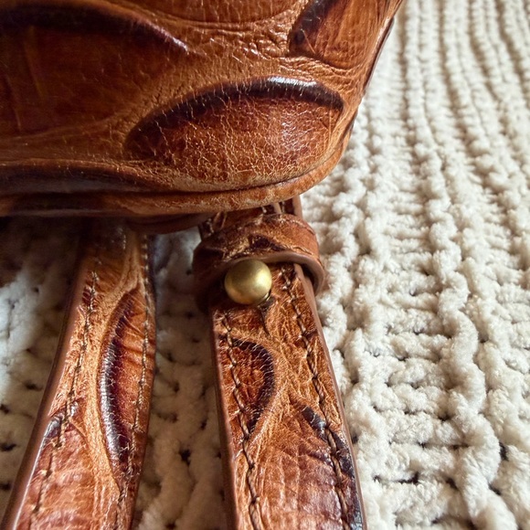 Brahmin Chelcy Mini Backpack Honey Brown Saratoga Leather + Dust Bag - Picture 13 of 16